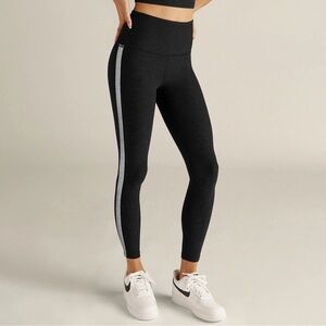 Beyond Yoga Leggings Spacedye Shine On Silver Stripe Darkest Night XL